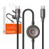 Mcdodo CA-2580 2-in-1 USB-C cable + Apple Watch charger, 60W, 1.5m - Black
